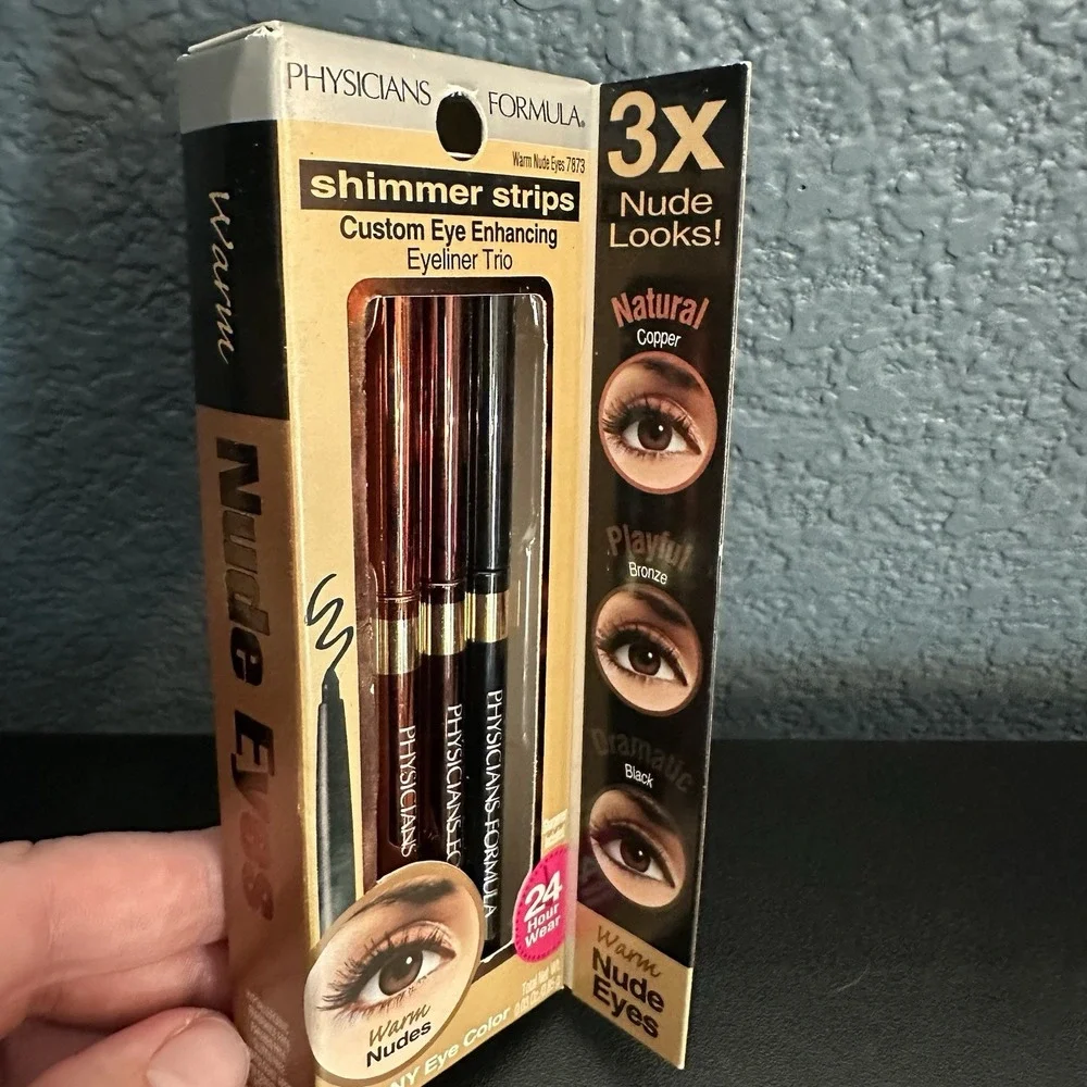 Physicians Formula Shimmer Strips Custom Eye Enhancing Eyeliner Trio, Warm Nudes